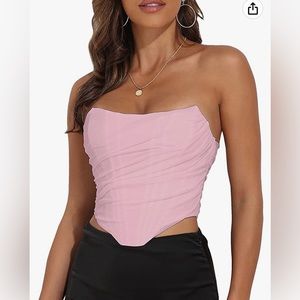 Pink corset top